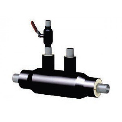 Кран шаровой с воздушником ППУ ОЦ тип 2 09Г2С LD 32х32х5х2100 мм ГОСТ 10704-91