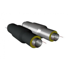 Сильфонный компенсатор односекционный ППУ ПЭ тип 1 2,5 МПа Ст20 12Х18Н10Т 108х4,5х50 мм ГОСТ 10704-91