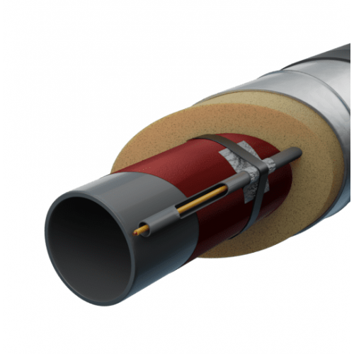 Труба в ППУ изоляции с греющим кабелем оцинкованная тип 2 Ст20 38х5 мм ГОСТ 8732-78